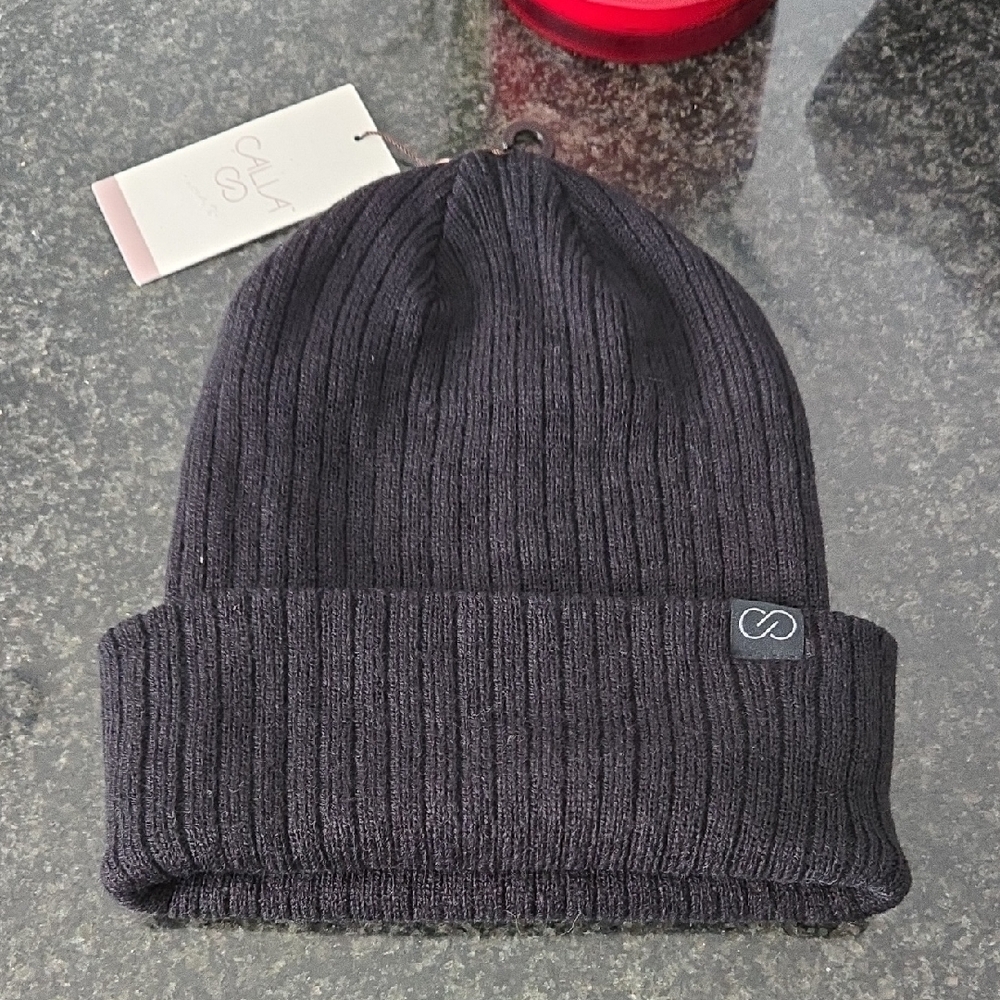 CALIA by Carrie Underwood Black Ribbed Beanie